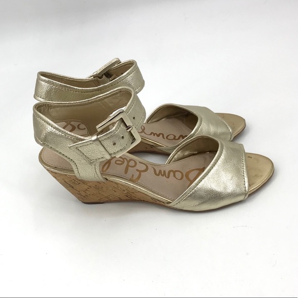 💕SALE💕 Sam Edelman Golden Shirley Wedge Sandals - Picture 3 of 8